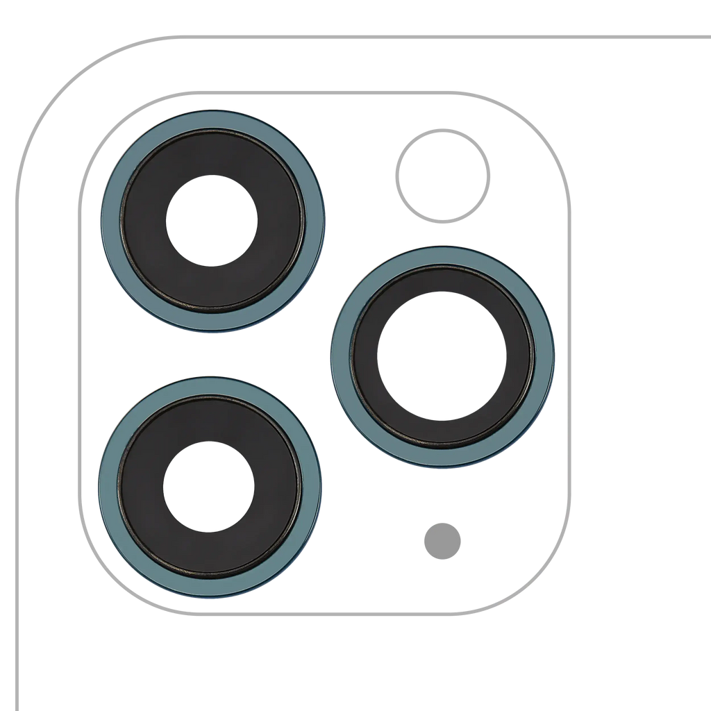 Rear Camera Lens with Holder and Frame for iPhone 11 Pro / Pro Max (3-piece set) (Aftermarket Plus) (Green)