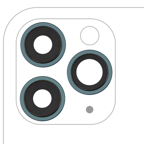 Apple iPhone 11 Pro/Max Rückkamera-Linsen-Set Grün Aftermarket+