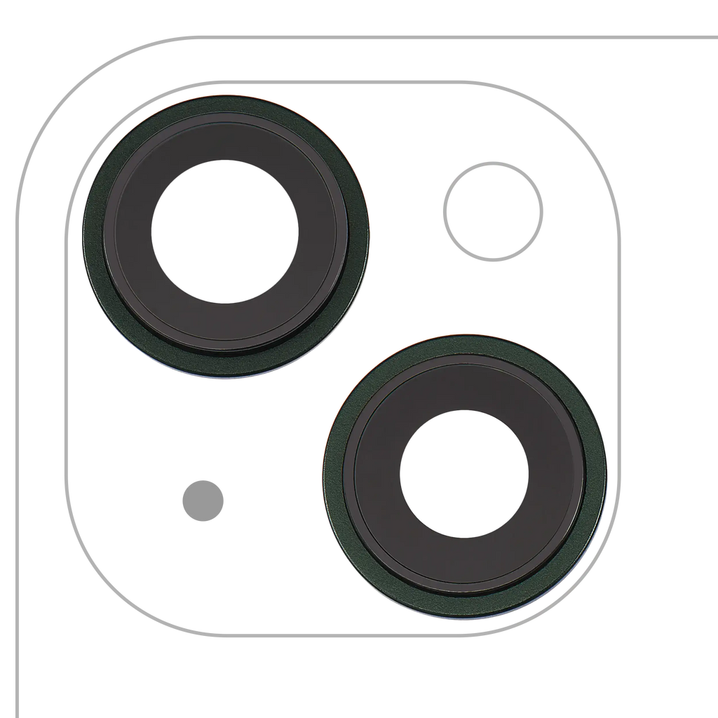 Kameralinse hinten mit Halterung & Rahmen für iPhone 13/13 Mini Grün Real Sapphi