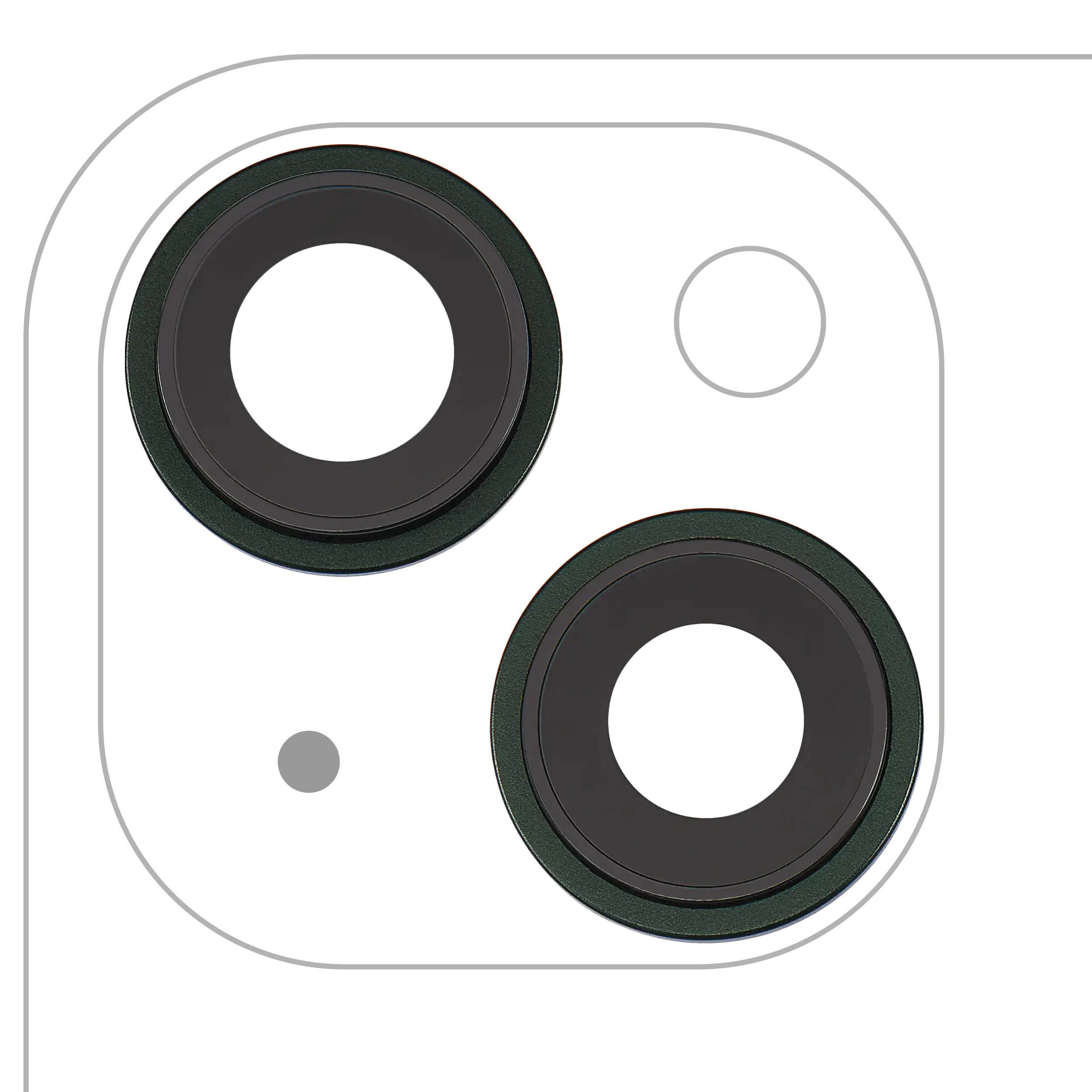 Kameralinse hinten mit Halterung & Rahmen für iPhone 13/13 Mini Grün Real Sapphi