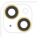 Rear Camera Lens with Holder and Frame for iPhone 14 / 14 Plus (2-piece set) (Premium) (Yellow)