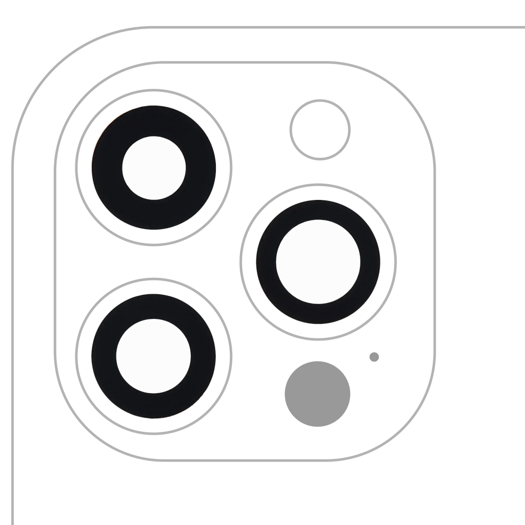 Rear Camera Glass with Adhesive for iPhone 12 Pro Max (3-piece set) (10-pack) (Premium) (genuine sapphire glass)