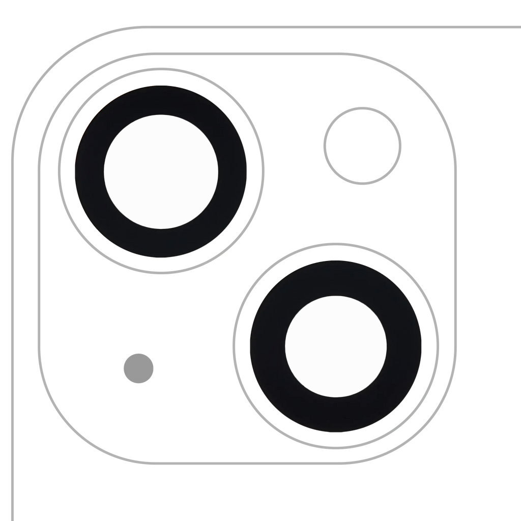10er-Pack Kameralinse hinten (Glas) mit Kleber f. iPhone 13/Mini - Premium Saphi
