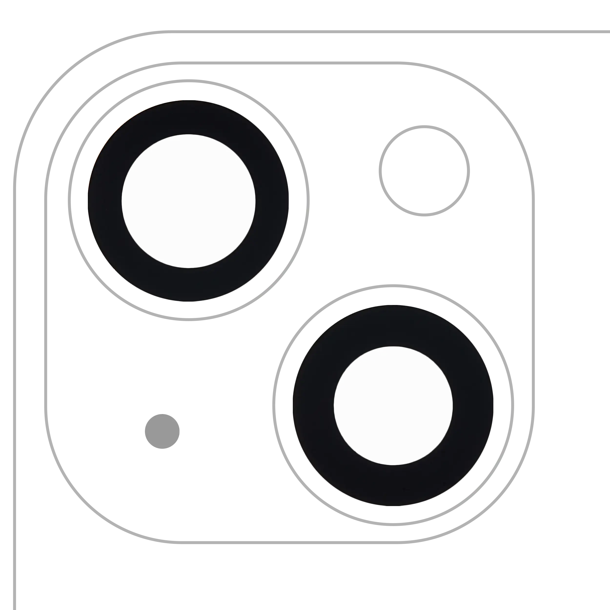 Rear Camera Lens (Glass Only) with Adhesive for iPhone 13 / 13 Mini (2-Piece Set) (10-Pack) (Premium) (Real Sapphire)