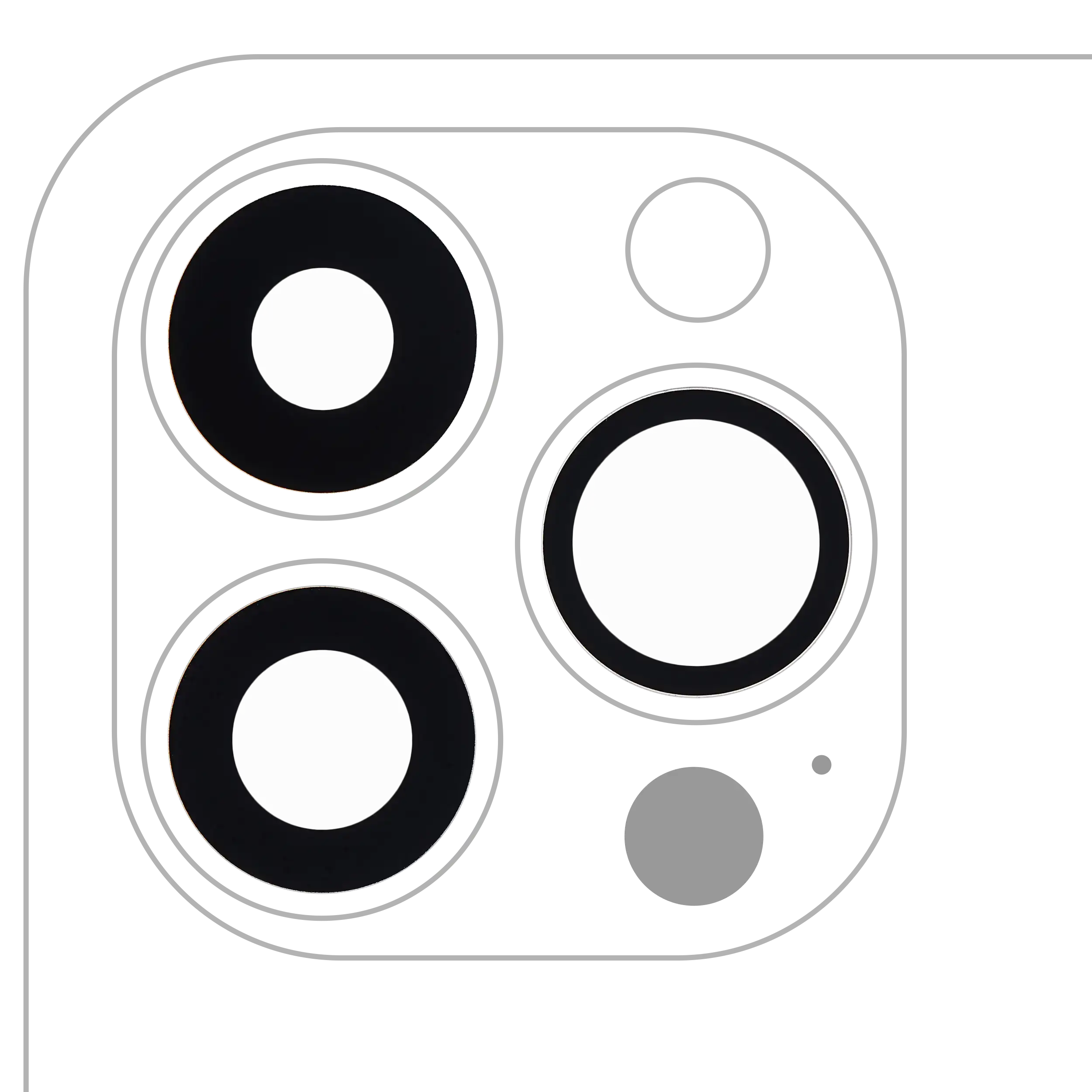 Kameraglas hinten Set mit Klebstoff für iPhone 13 Pro/Pro Max (Premium, Echt-Sap