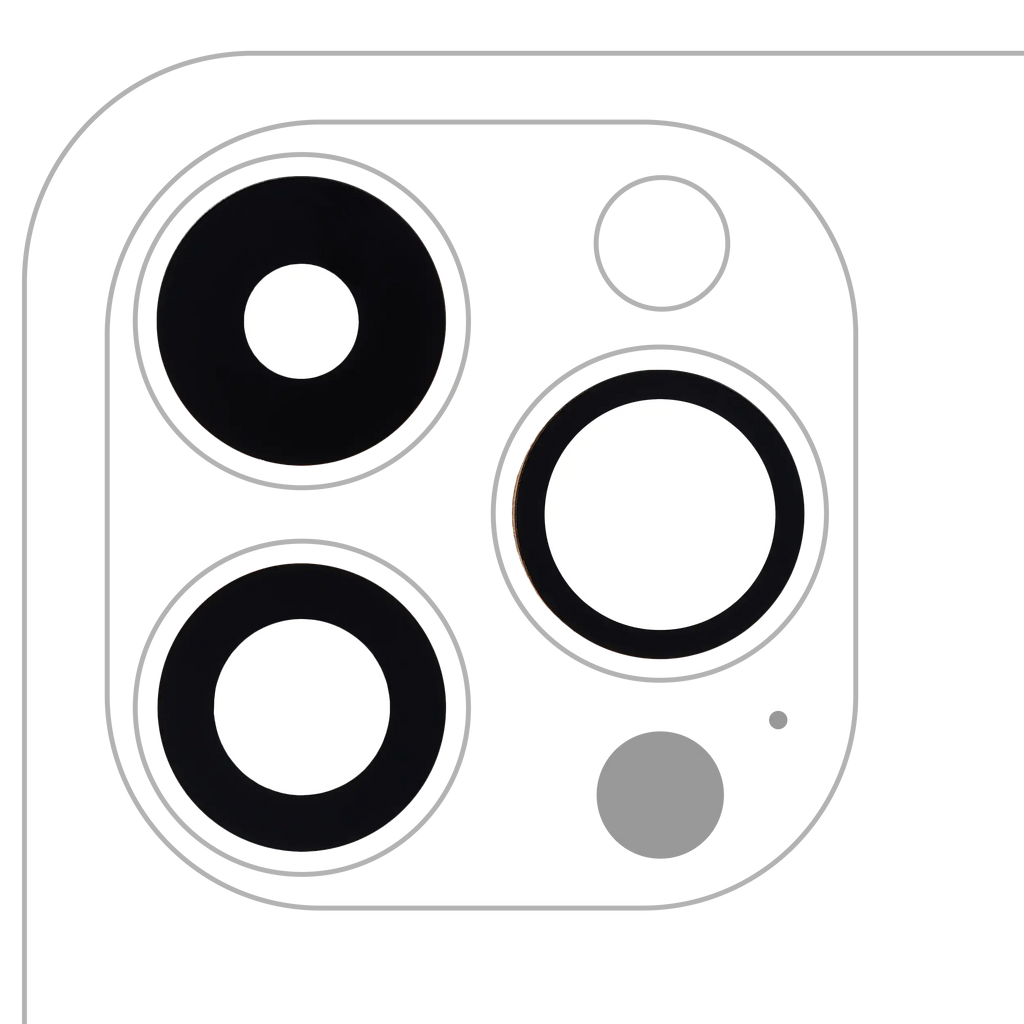 Kameralinse hinten (Glas) mit Kleber für iPhone 14 Pro/Max 10er-Pack Aftermarket