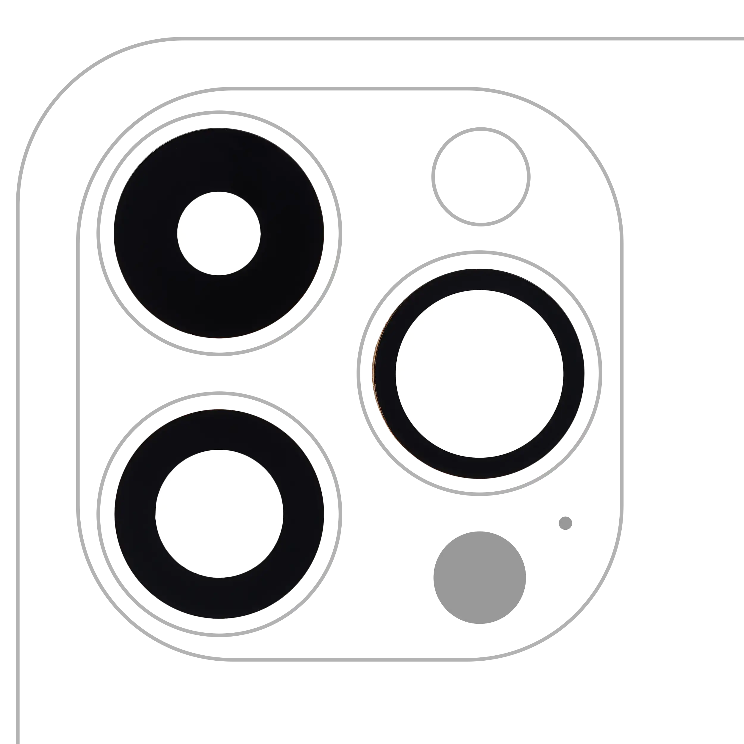 Kameralinse hinten (Glas) mit Kleber für iPhone 14 Pro/Max 10er-Pack Aftermarket