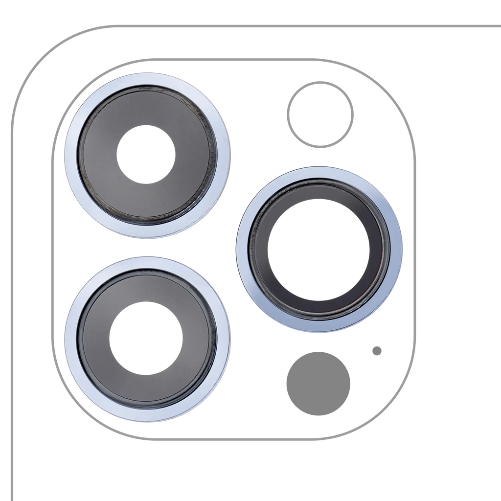 Kameralinse hinten mit Halterung/Rahmen iPhone 13 Pro/Max Sierra Blau Premium