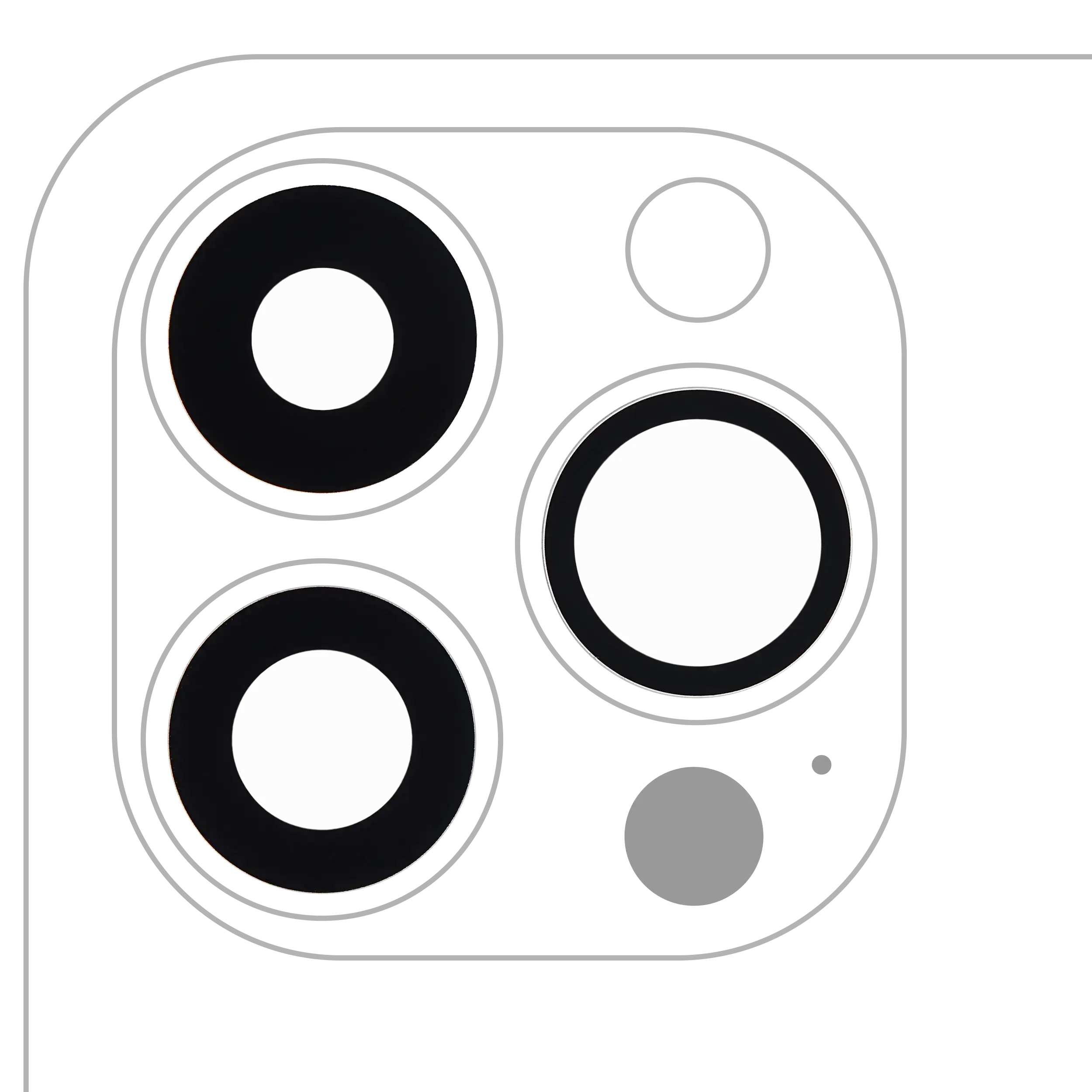 Kameraglas hinten mit Kleber für iPhone 13 Pro/Max 3er-Set Saphirglas Premium