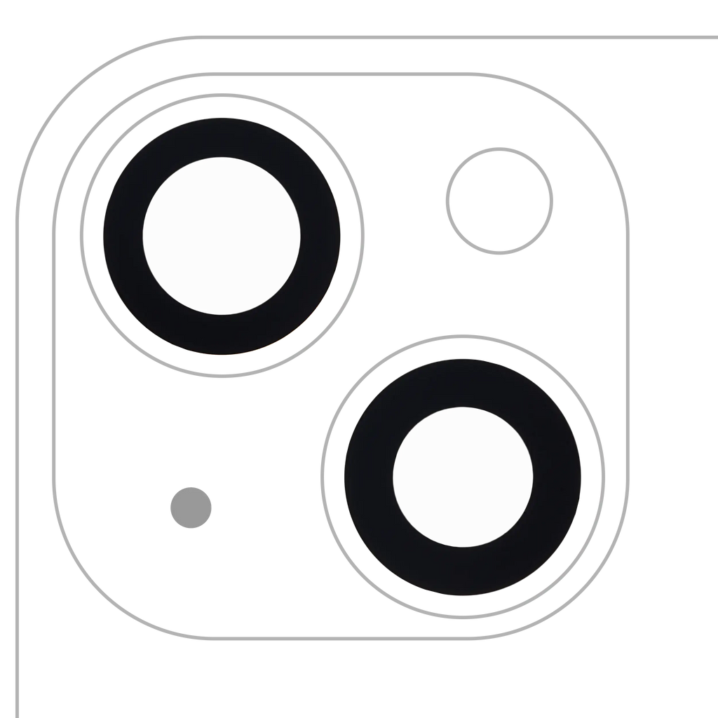 Rear Camera Lens (Glass) with Adhesive for iPhone 13 / 13 Mini (2-Pack) (Premium) (Real Sapphire)