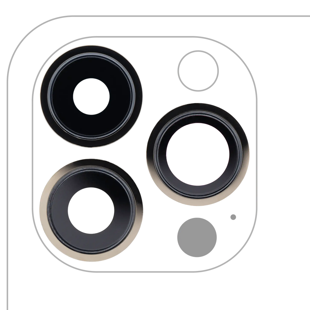 Kameralinse hinten mit Halterung/Rahmen für iPhone 13 Pro/Max, Gold, Aftermarket
