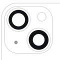 Kameralinse hinten Glas mit Kleber für iPhone 13/Mini Aftermarket Plus 2er-Set