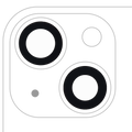 Rear Camera Glass Lens (Only Glass) with Adhesive for iPhone 13 / 13 Mini (Set of 2) (Aftermarket Plus)