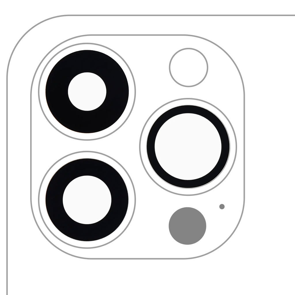 Rear Camera Lens (Glass) with Adhesive for iPhone 13 Pro / 13 Pro Max (Set of 3) (Aftermarket Plus)
