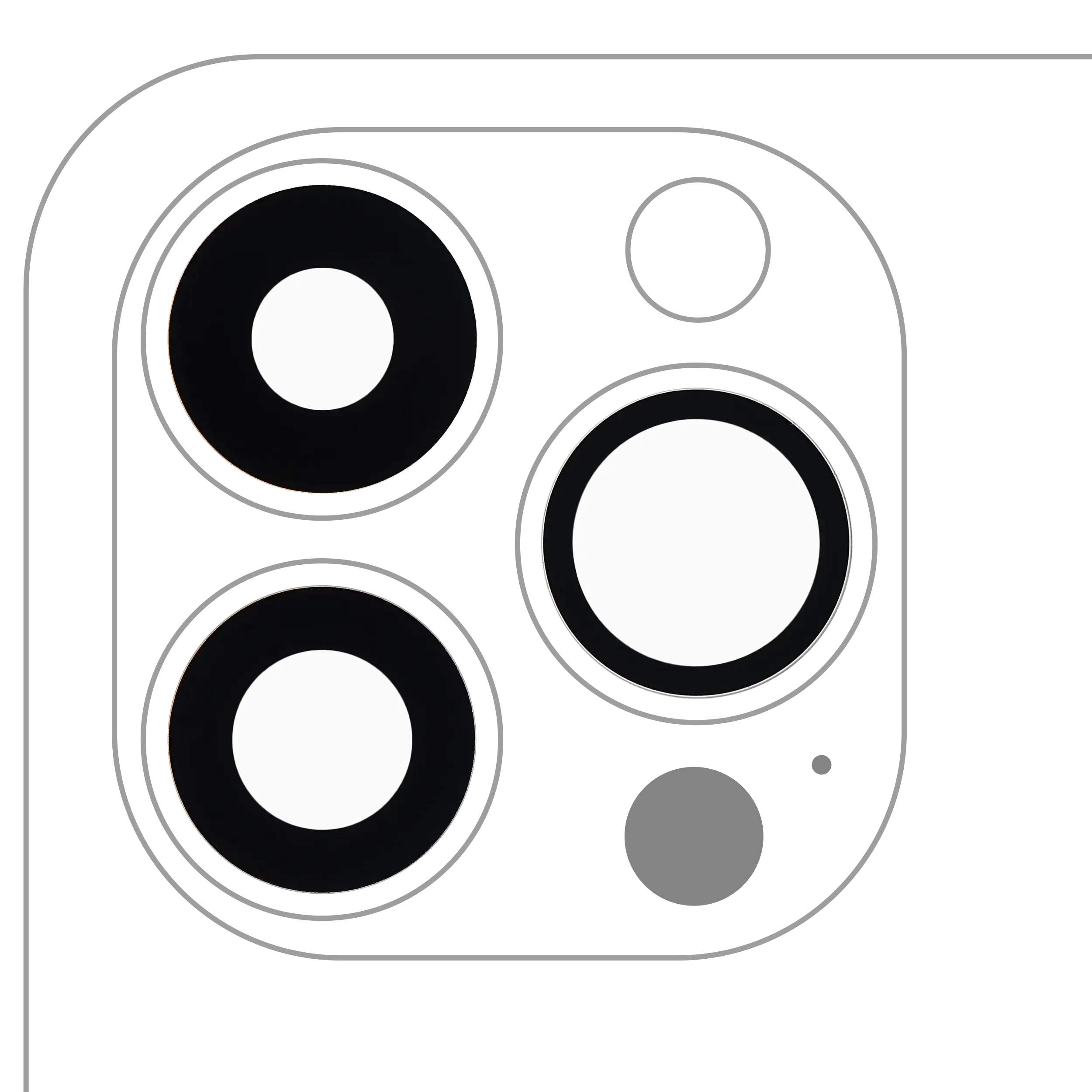 Rear Camera Lens (Glass) with Adhesive for iPhone 13 Pro / 13 Pro Max (Set of 3) (Aftermarket Plus)