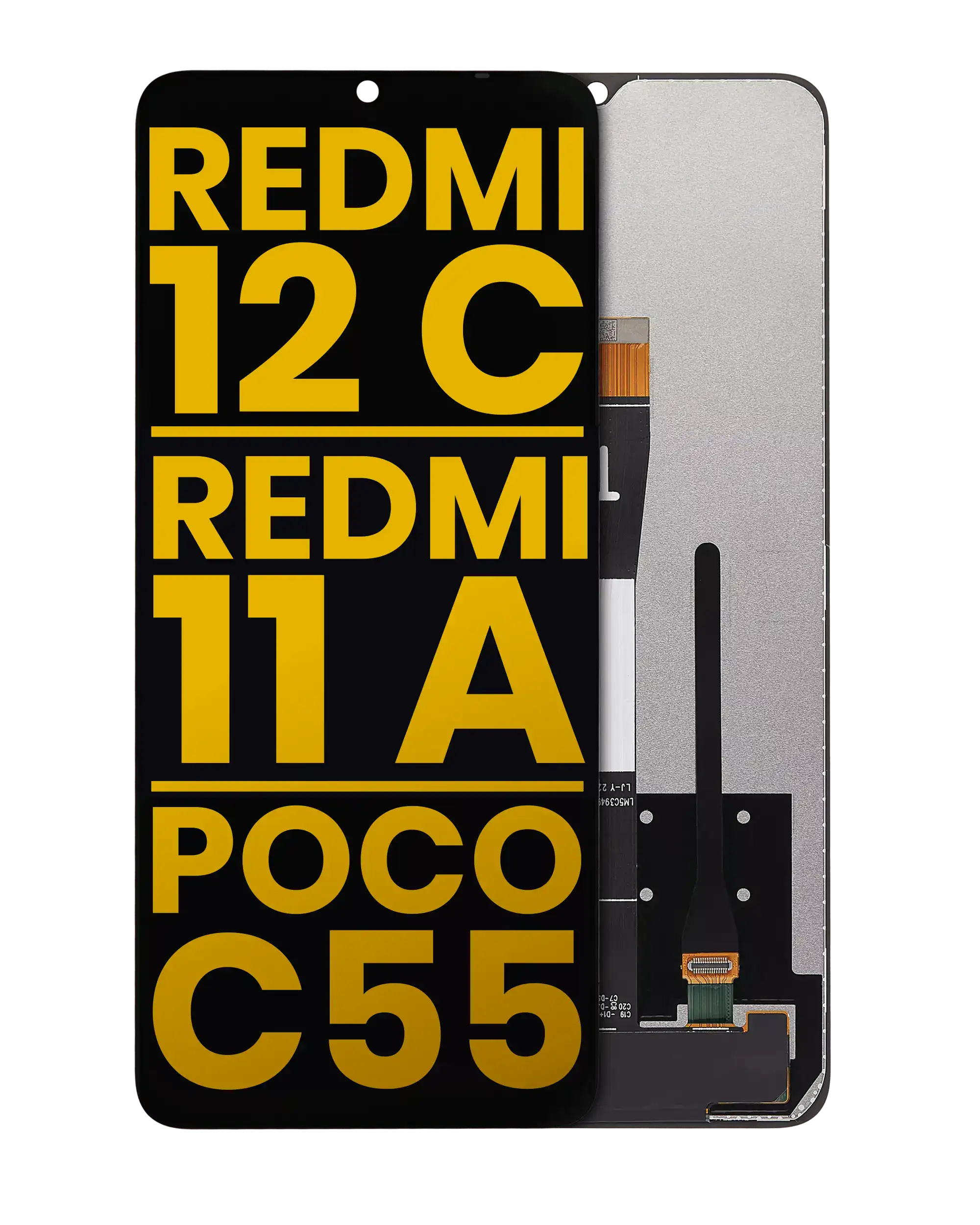 Frameless LCD Display for Xiaomi Redmi 12C / Redmi 11A / Poco C55 (Refurbished) (All Colors)