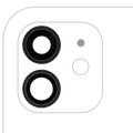 Rear Camera Lens with Holder and Frame for iPhone 12 / 12 Mini (Aftermarket Plus) (Black) (10-Pack)
