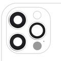 Rear Camera Lens with Holder and Frame for iPhone 12 Pro (3-piece set) (Aftermarket Plus) (Silver)