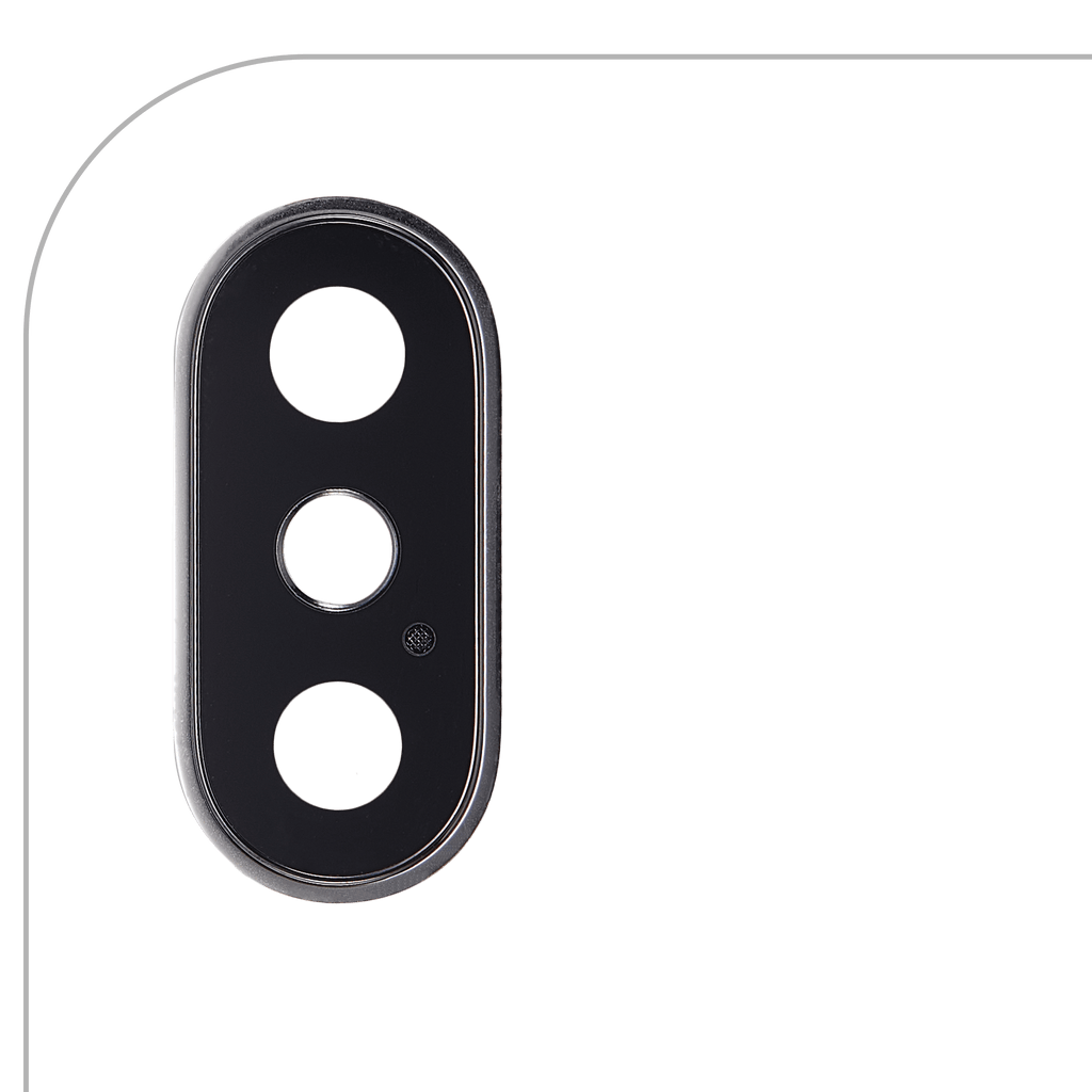 Rear Camera Lens with Holder and Frame for iPhone X (Aftermarket Plus) (Silver) (10-Pack)