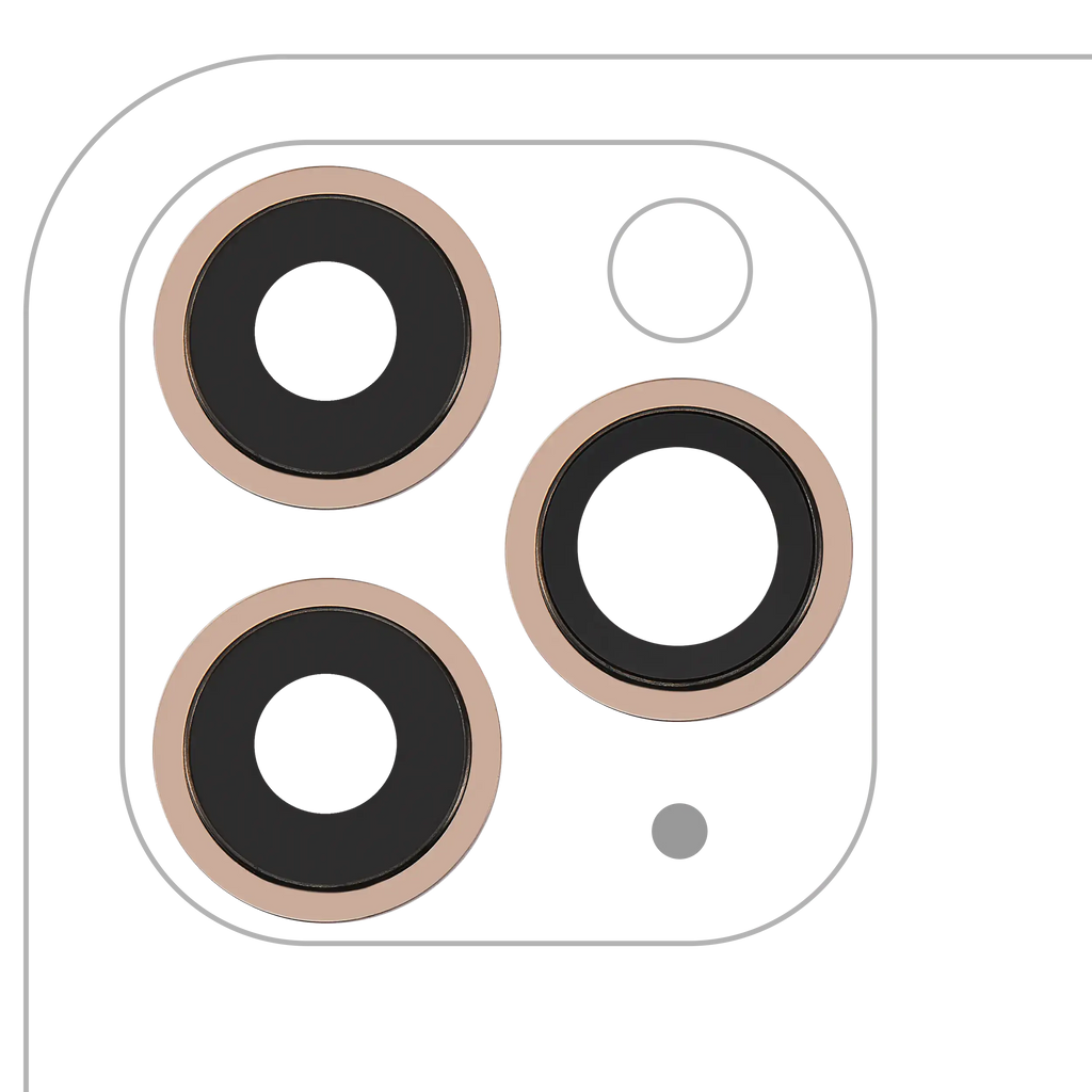 Kameralinse hinten mit Rahmen für iPhone 11 Pro/Pro Max (Gold, Saphirglas)