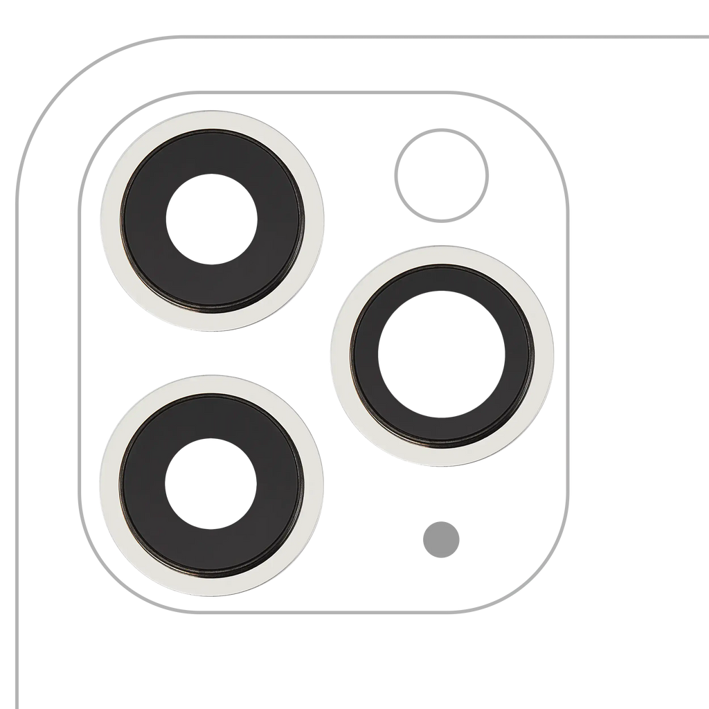 Rückkamera-Linsen-Set (3er) Premium Saphirglas Weiß für iPhone 11 Pro/Pro Max