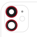 Rear Camera Lens with Holder & Frame for iPhone 11 (2 Pieces) (Real Sapphire / Premium) (Red)
