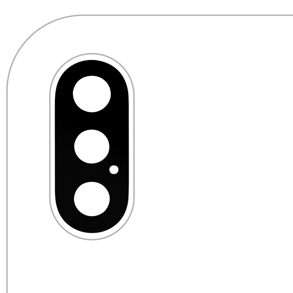 Kameraglas hinten mit Klebstoff für iPhone XS/XS Max (10er) Aftermarket Plus