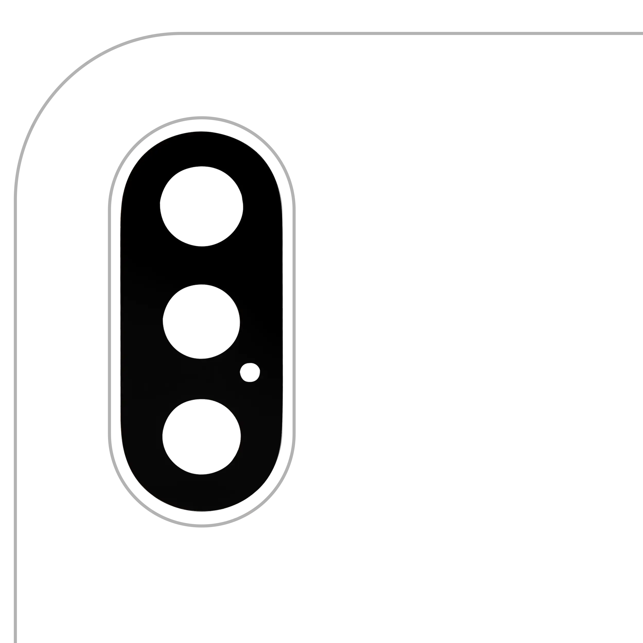 Kameraglas hinten mit Klebstoff für iPhone XS/XS Max (10er) Aftermarket Plus