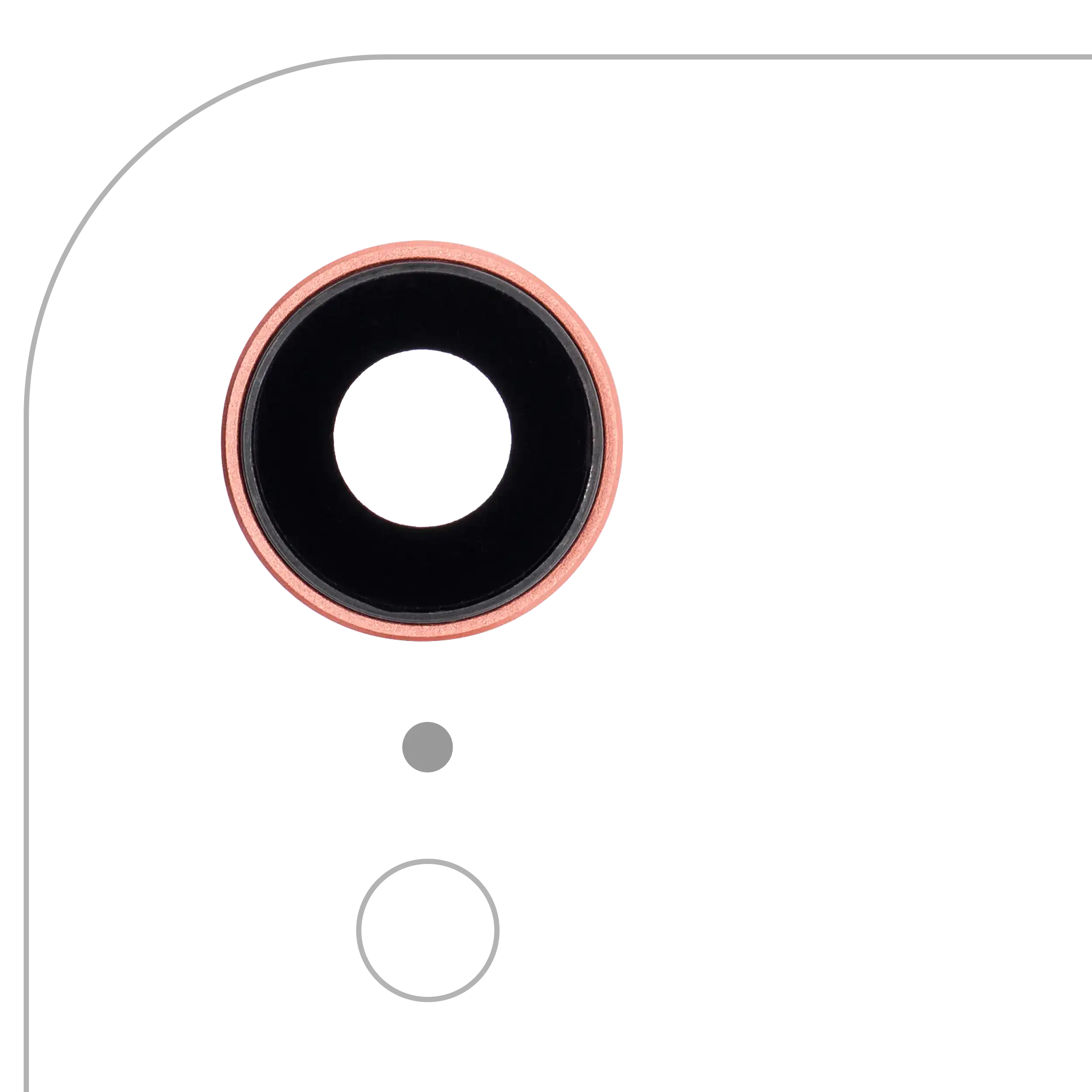 Rear Camera Lens with Holder and Frame for iPhone XR (Aftermarket Plus) (Coral) (10-Pack)