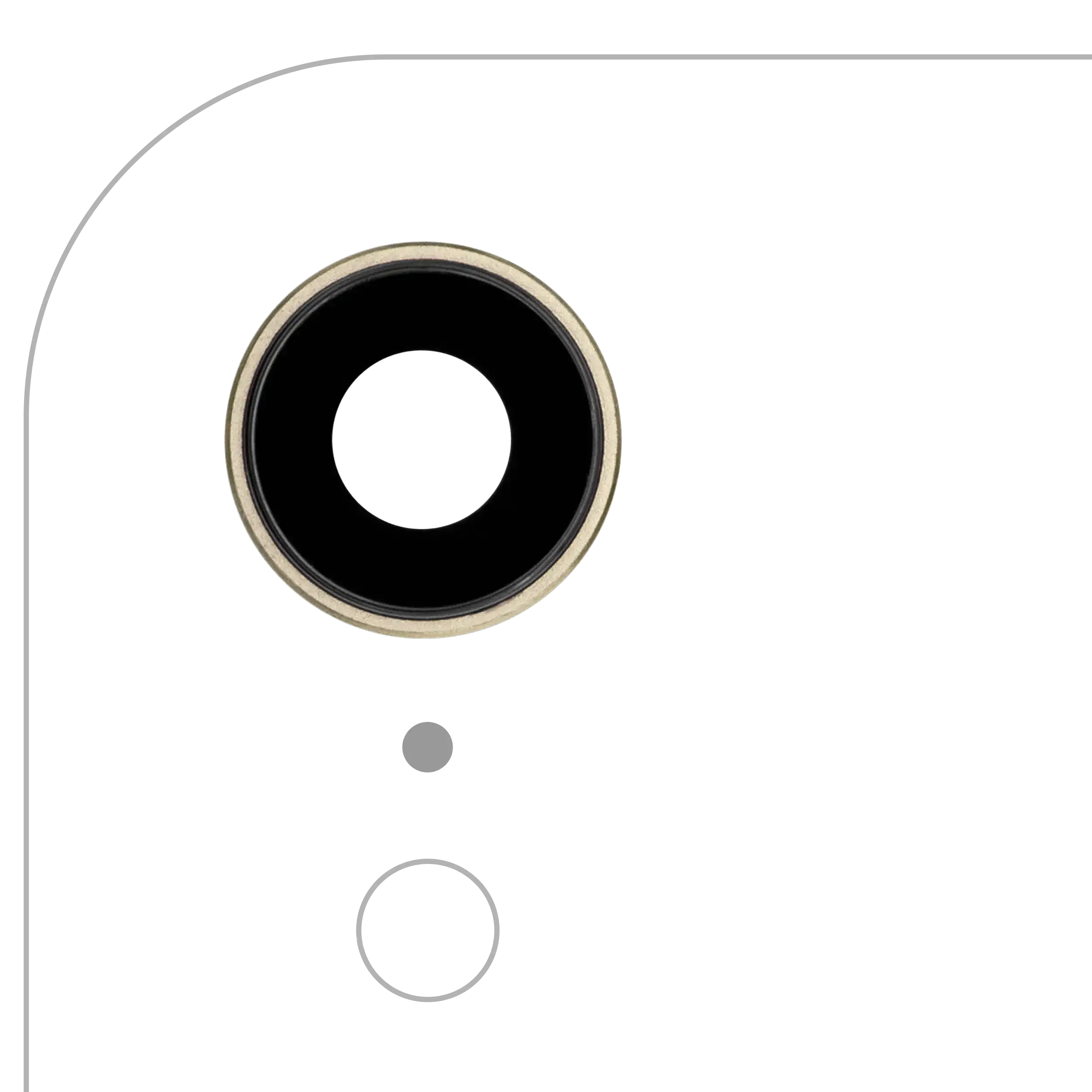 10x Kameralinse hinten mit Halterung und Rahmen für iPhone XR Gelb Aftermarket
