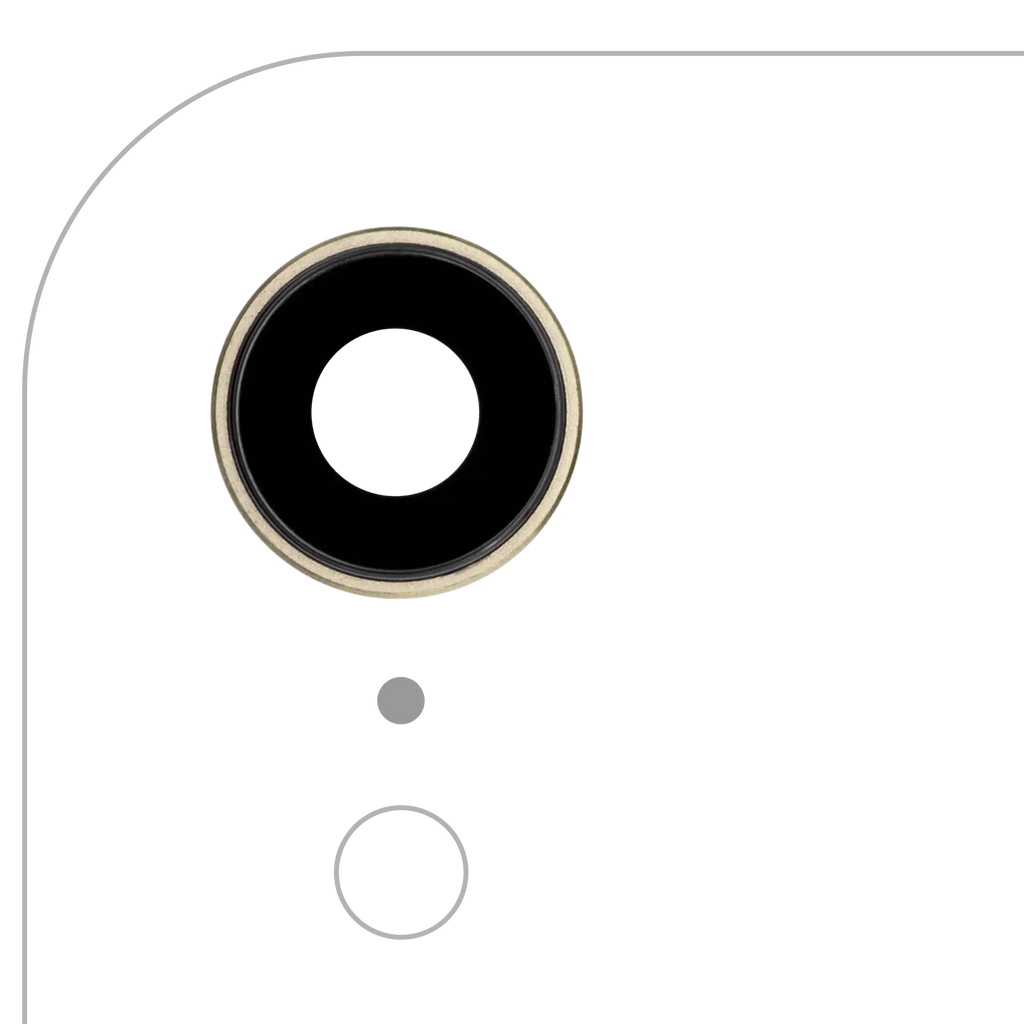 10x Kameralinse hinten mit Halterung und Rahmen für iPhone XR Gelb Aftermarket