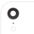 Kameralinse hinten m. Rahmen f. iPhone XR Weiß 10er-Pack Aftermarket Plus