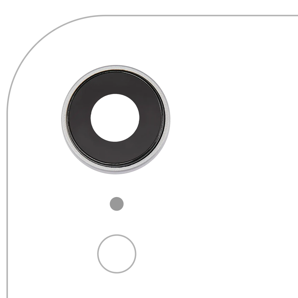 Rear Camera Lens with Holder and Frame for iPhone XR (Aftermarket Plus) (White) (10-Pack)