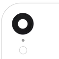 Kameralinse hinten m. Rahmen f. iPhone XR, Aftermarket+, Schwarz, 10er-Pack
