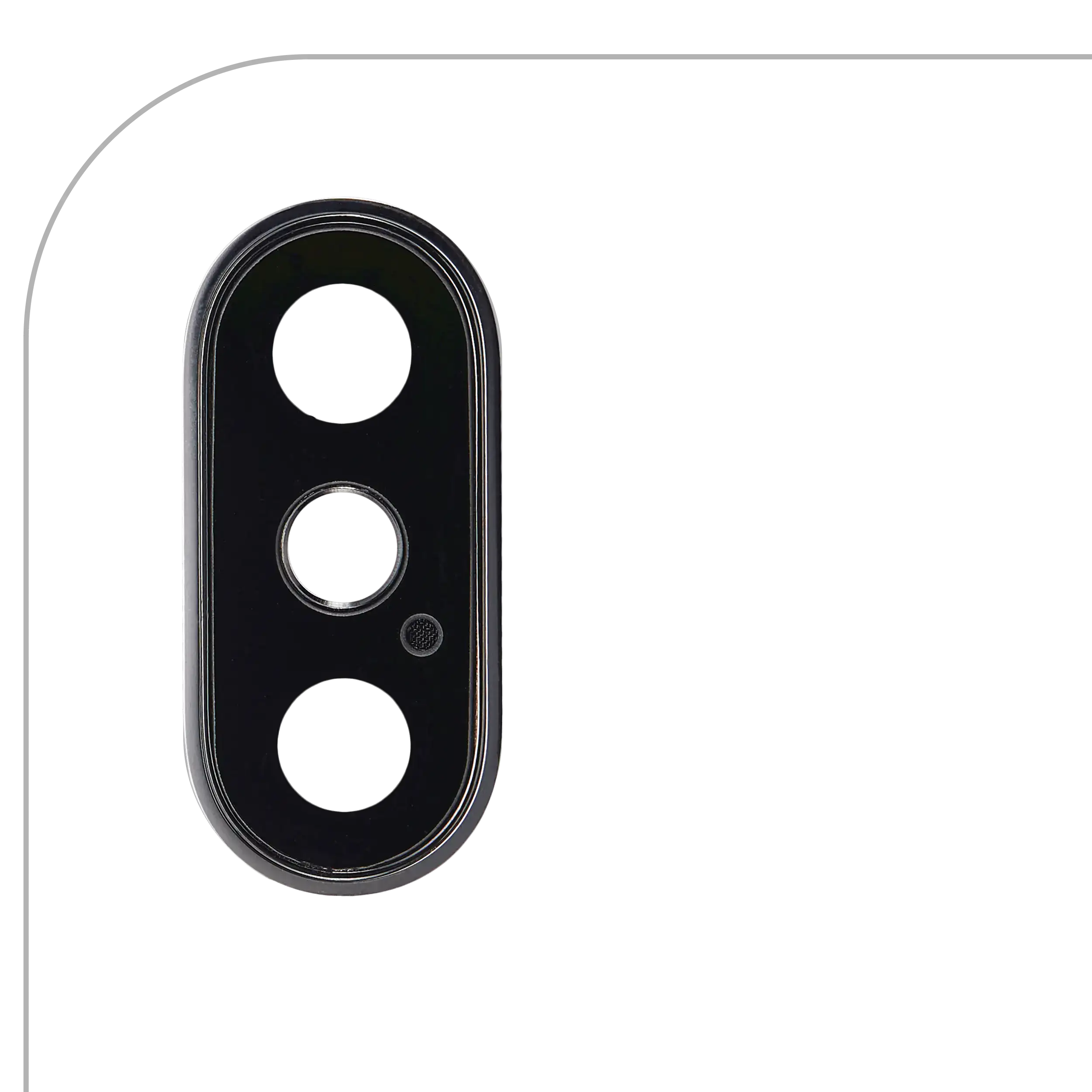 Kameralinse hinten mit Halterung und Rahmen für iPhone XS / XS Max (Silber)