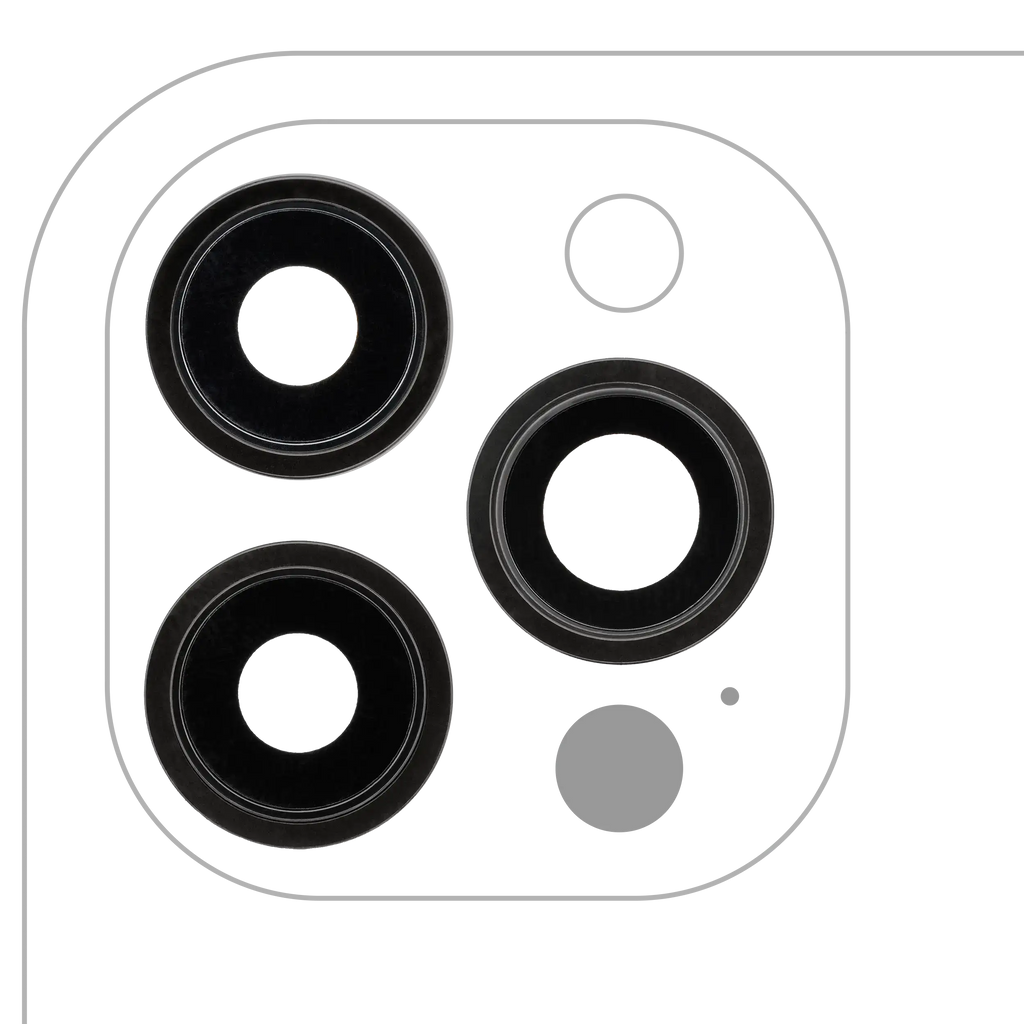 Kameralinse hinten für iPhone 12 Pro Max - 3tlg. Saphirglas Premium Graphit