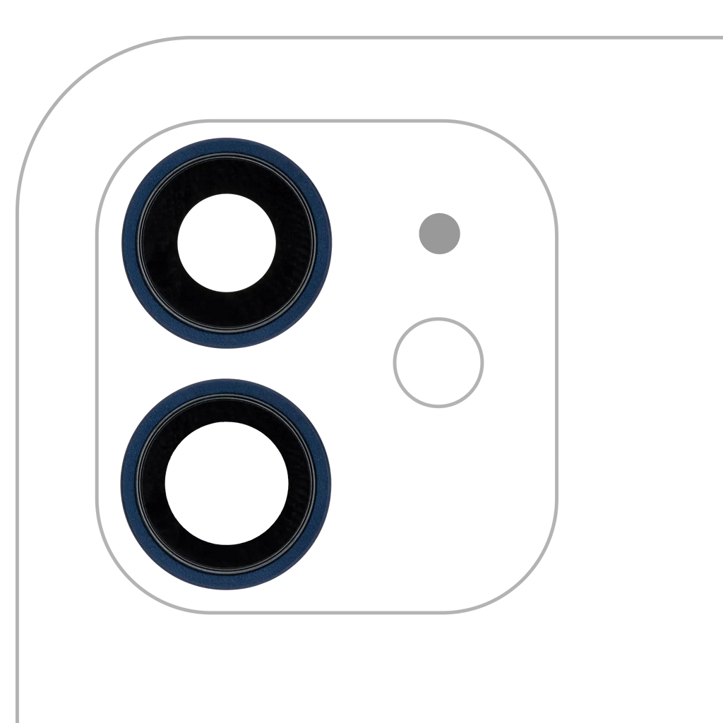 Kameralinse hinten mit Einfassung für iPhone 12/12 Mini (Blau) Saphirglas Premiu