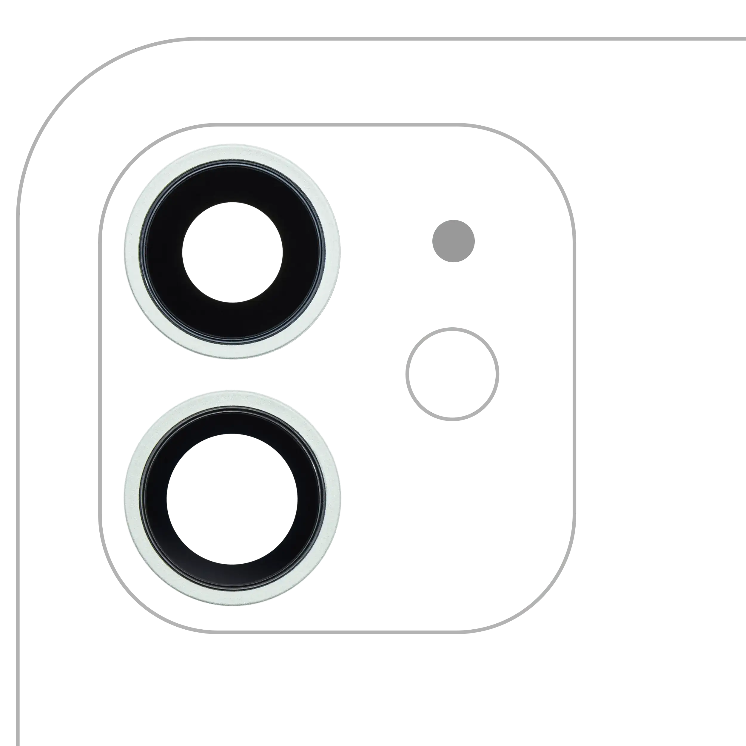 Kameralinse hinten mit Rahmen für iPhone 12/12 Mini Grün Echtes Saphir Premium