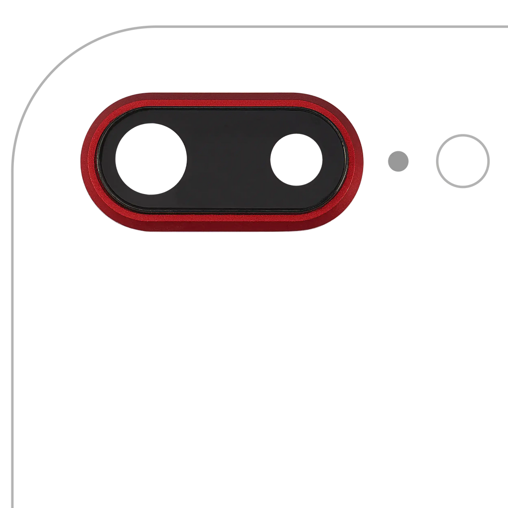Kameralinse hinten mit Halterung+Rahmen iPhone 8 Plus Rot 10er-Pack Real Sapphir