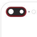 Kameralinse hinten mit Halterung+Rahmen iPhone 8 Plus Rot 10er-Pack Real Sapphir