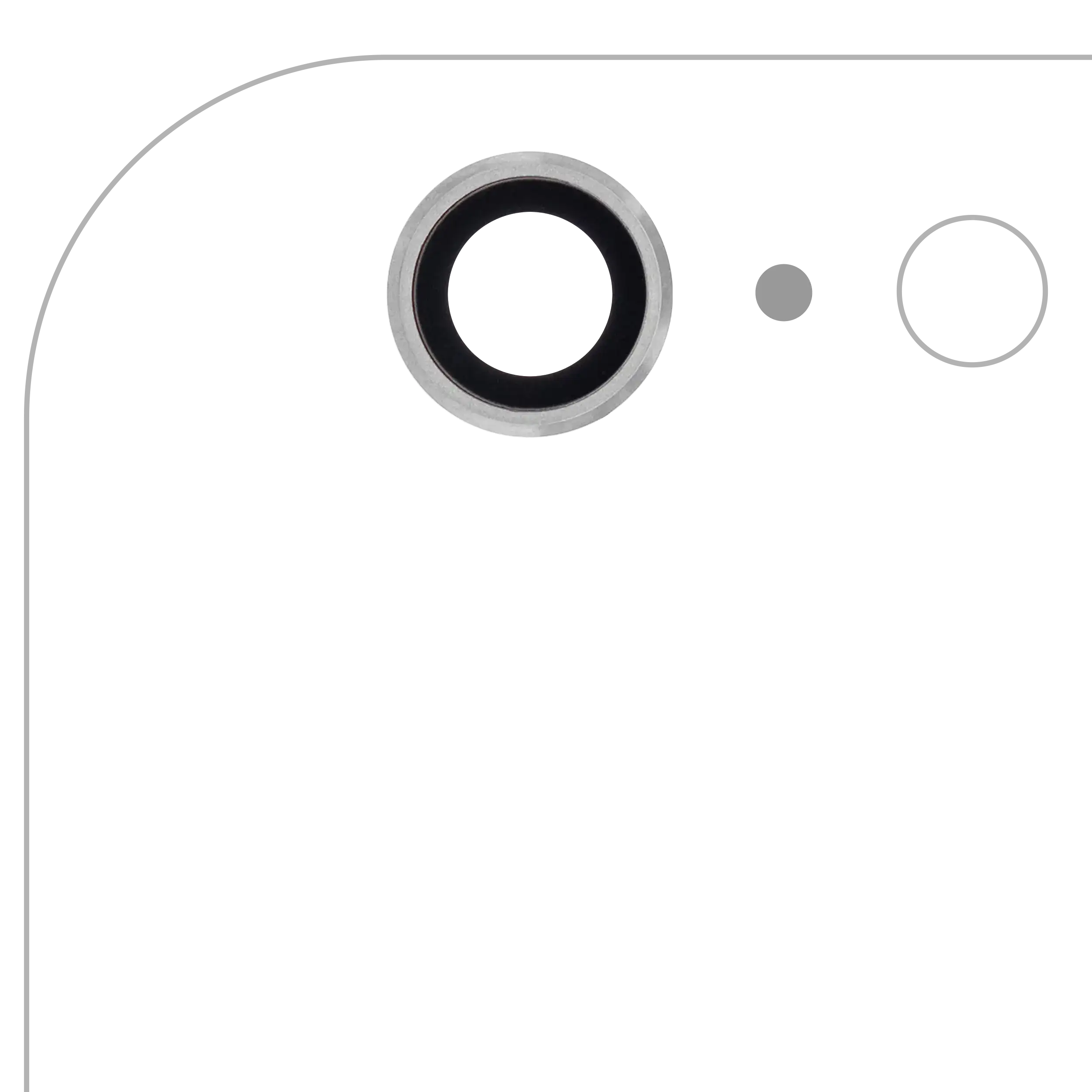 Kameralinse hinten für iPhone 6 Plus / 6S Plus (Silber) (10er-Pack)