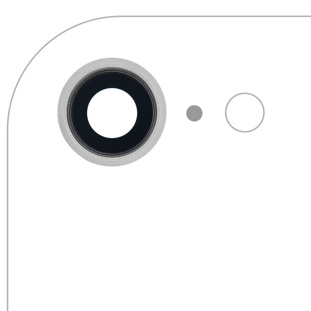 Kameralinse hinten-Set iPhone 8/SE 20-22 Silber Aftermarket Plus 10er-Pack
