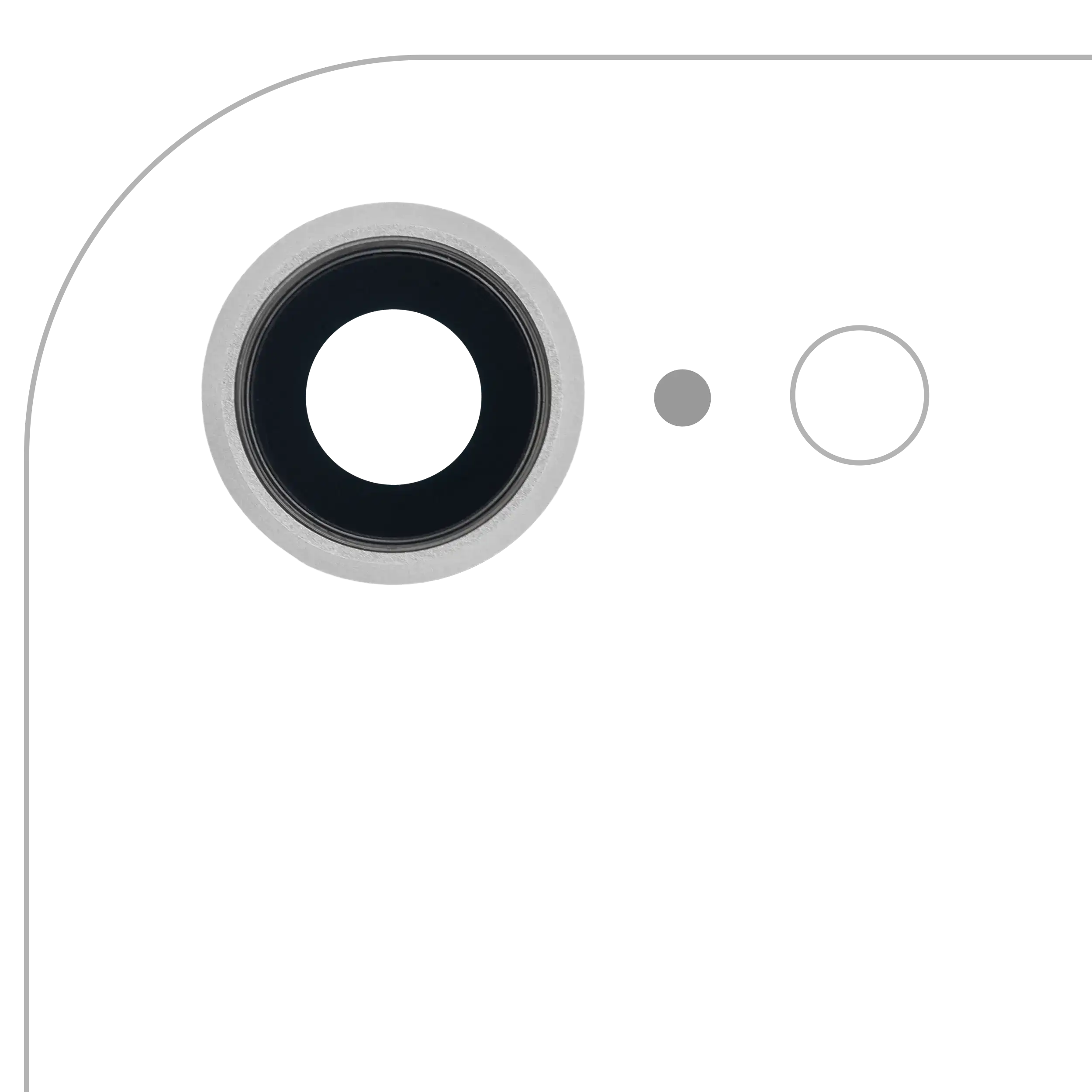 Kameralinse hinten-Set iPhone 8/SE 20-22 Silber Aftermarket Plus 10er-Pack
