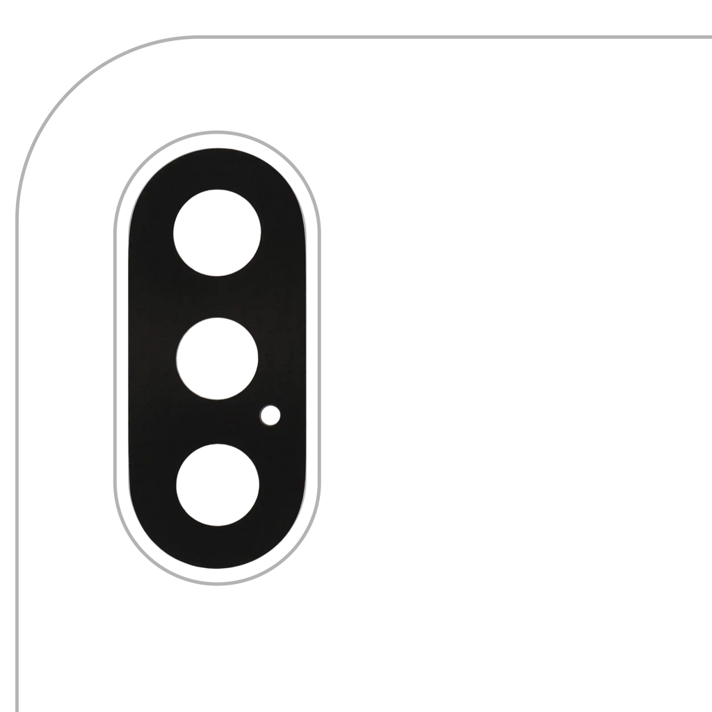 Kameralinse hinten mit Klebstoff (Glas) für iPhone X - 10er-Pack (Aftermarket Pl
