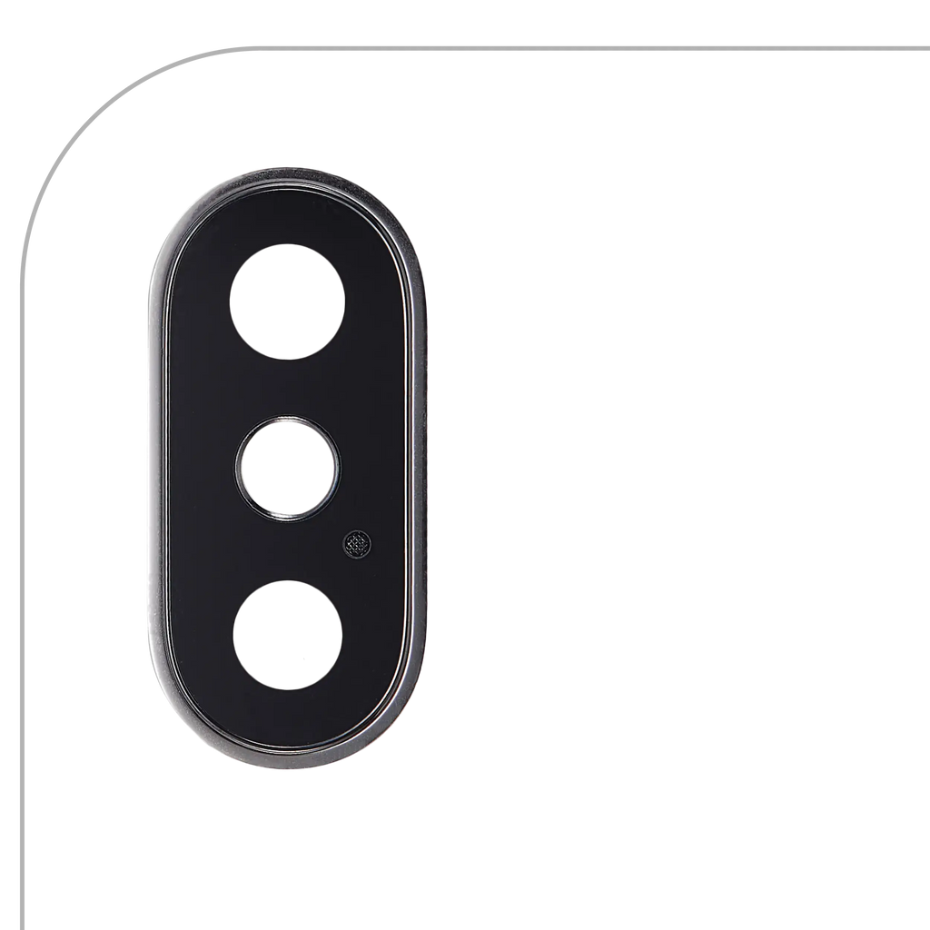 Rear Camera Lens with Holder and Frame for iPhone X (Silver)