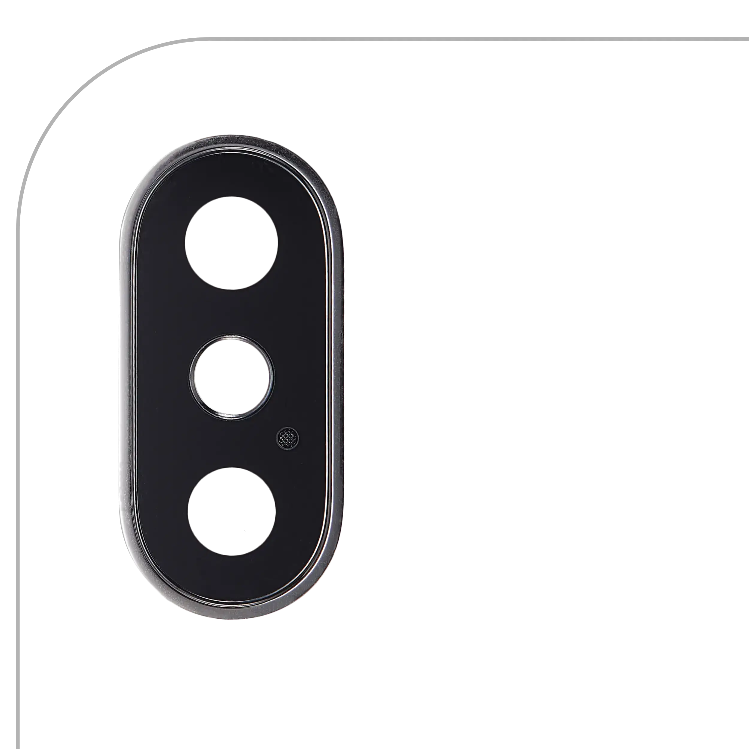 Rear Camera Lens with Holder and Frame for iPhone X (Silver)
