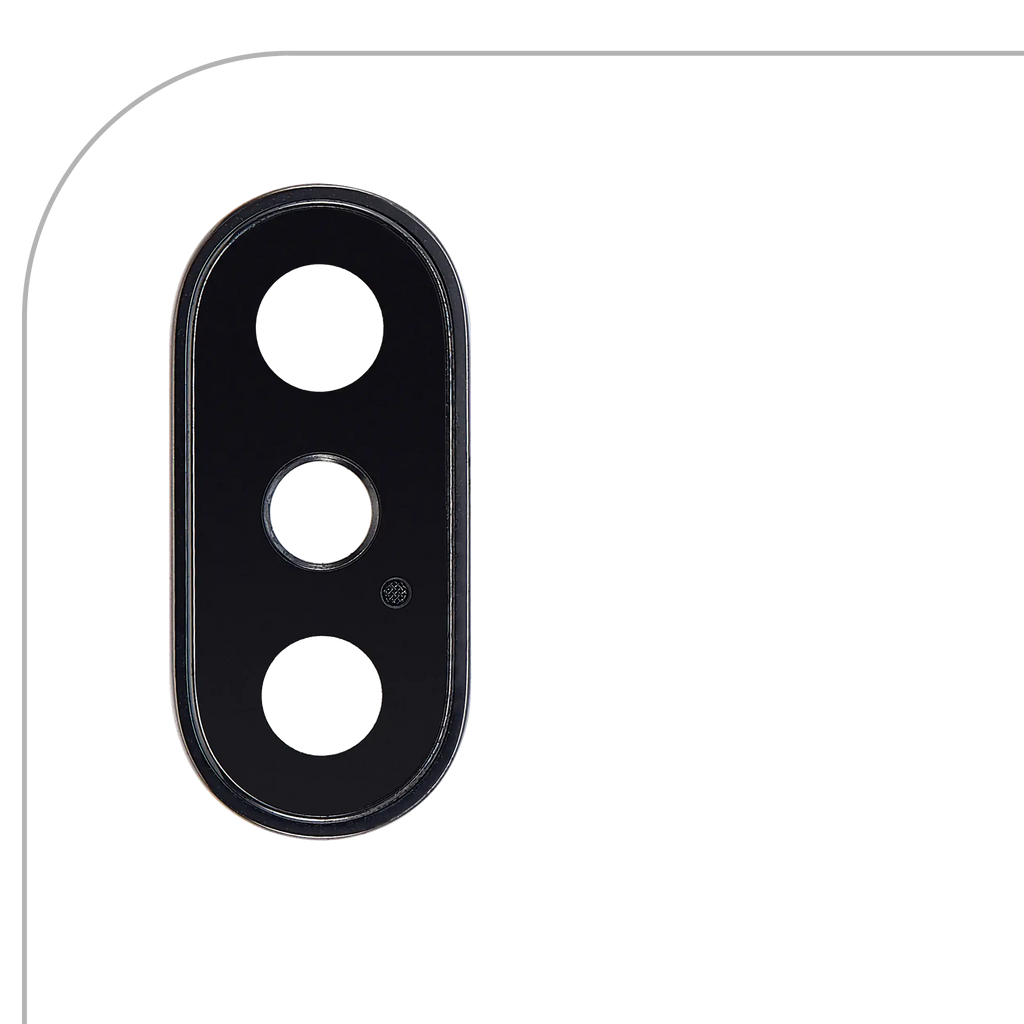 Rear Camera Lens with Holder and Frame for iPhone XS / XS Max (Space Gray) (Genuine Sapphire | Premium) (10-Pack)
