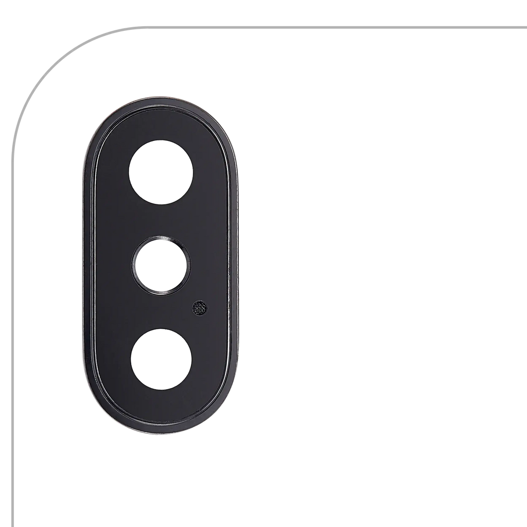 Kameralinse hinten m. Rahmen f. iPhone X Space Grau Saphir 10er-Pack