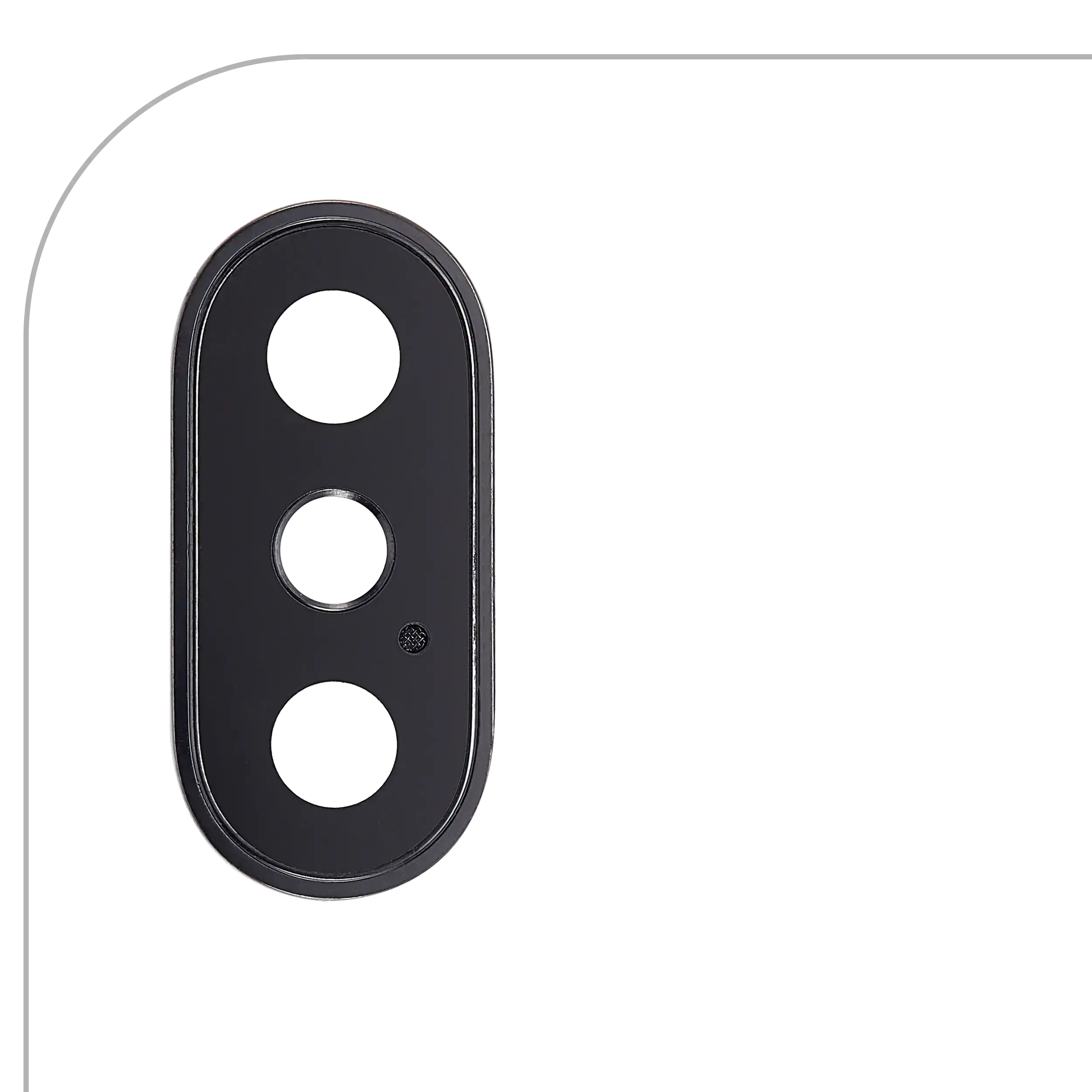 Kameralinse hinten m. Rahmen f. iPhone X Space Grau Saphir 10er-Pack