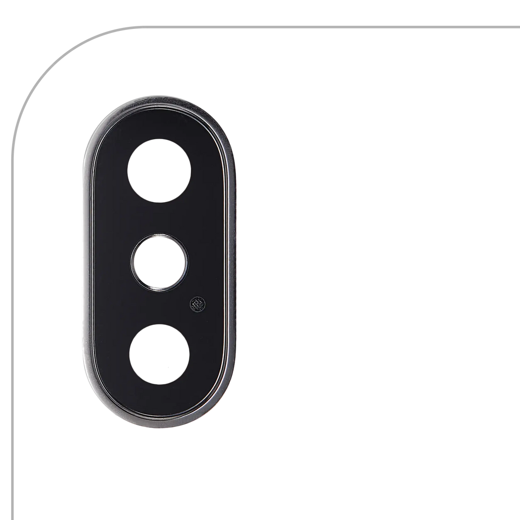Kameralinse hinten+Rahmen+Halterung f. iPhone X Silber Echt Saphir 10er-Pack